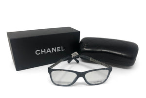 Chanel Reading Glasses 3320 1527 Striped Blue