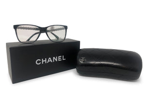 Chanel Reading Glasses 3320 1527 Striped Blue