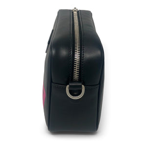 Prada Black City Calf Leather Logo Print  Bag 1BH093
