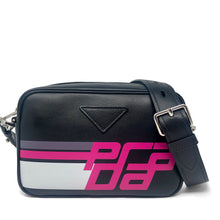Load image into Gallery viewer, Prada Black City Calf Leather Logo Print  Bag 1BH093
