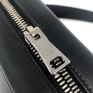 Prada Black City Calf Leather Logo Print  Bag 1BH093