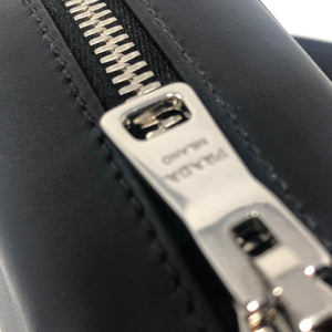 Prada Black City Calf Leather Logo Print  Bag 1BH093