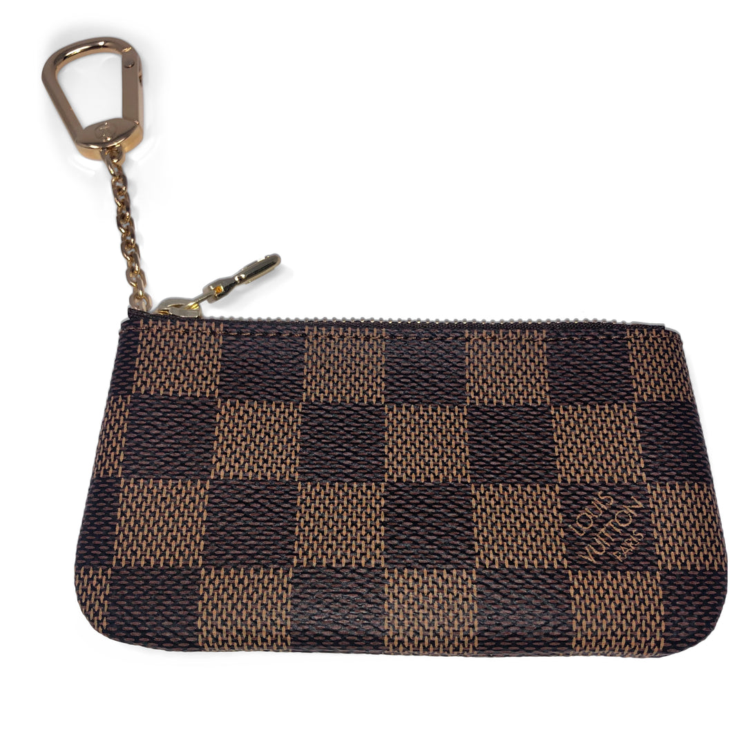 Louis Vuitton Pochette Cles Key Pouch in Damier Ebene