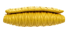 Load image into Gallery viewer, Miu Miu Yellow Lambskin Leather Matelasse Shoulder Bag/ Clutch