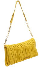 Load image into Gallery viewer, Miu Miu Yellow Lambskin Leather Matelasse Shoulder Bag/ Clutch